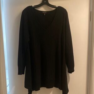 Charter Club Black V-Neck 100 % Cashmere Sweater